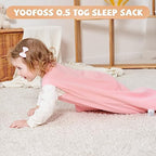 Yoofoss Baby Sleep Sack 0-6 Month 0.5TOG 100% Organic Cotton 2-Way Zipper - Image 4