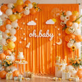 30x10FT Backdrop Curtains with Rod Pockets - Wrinkle Free Photo Stage Backdrop 6 Panels Curtains Drapes for Photography Wedding Party Baby Shower Decorations (Orange) by Unknown