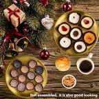 2 Set Stainless Steel Cupcake Stand, Gold Metal Serving Tray Cake Holder Cake Display Stand for Holiday Dessert Table Decorations Birthday Party Wedding - Image 5