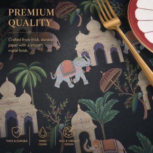 Paper Placemats Design – Temple Dreams Exotic Palace – Malabar Home - Image 6