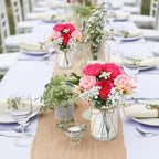 Zeyune 6 Sets Mason Jar Flowers Centerpiece Table Decorations,Pink Mix - Image 6