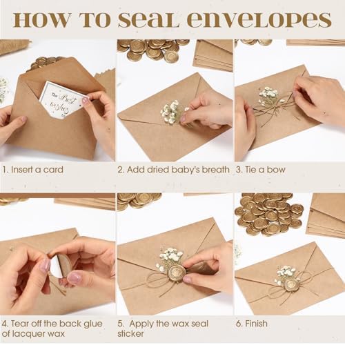 100 Sets Wedding Invitation Kit Vellum Jackets for 5x7 Inch Brown - Image 3