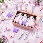 Loopeer 24 Sets Butterfly Baby Shower Favors for Guests Butterfly Soap Gifts Purple Party Favors with Thank You Cards Organza Bag for Gender Reveal Baptism Decorations Wedding Bridal Return Gift - Image 6