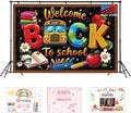 Custom Back to School Backdrop, Personalized First Day of School Photography Backdrop with Photo, Name & Grade, Welcome Back to School Decorations for Classroom, Photo Booth, Wall & Home, Made in USA by Acoweno