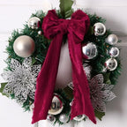 Preboun 4 Rolls Christmas Velvet Ribbon 24 Yards,Burgundy,3 Inch - Image 5