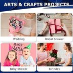 Vanhench Pink Wrapping Paper Roll 36" x 2400" (200'), Graduation Wrapping Paper, Pink Art Kraft Paper for Birthday, Wedding, Baby Shower, Bouquet Flower, Mothers Day Gifts, Crafts Wrapping - Image 5