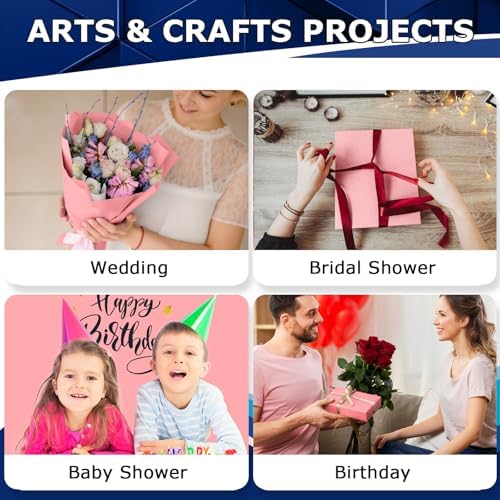 Vanhench Pink Wrapping Paper Roll 36" x 2400" (200'), Graduation Wrapping Paper, Pink Art Kraft Paper for Birthday, Wedding, Baby Shower, Bouquet Flower, Mothers Day Gifts, Crafts Wrapping - Image 5