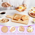 61 Pcs Baby Shower Prizes for Game Winners 6 Sets Bamboo Cheese Board Kit with Spoon Fork Butter Spreaders Plaid Towel Thank You Card for Guests, Housewarming Adult Party Favors (Purple) - Image 6