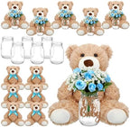 Sliner 6 Sets Blue Bear Baby Shower Centerpieces Gender Reveal Decorations by Sliner