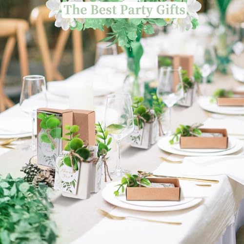50PCS Handmade Soap Wedding Favor Mini Soap Bars Gifts for Bridal Shower Baby Shower Party Favors for Theme Party Decorations with Mini Dried Flowers Thank You Kraft Paper Packaging Box - Image 6