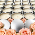 50 Pcs 2oz Bulk Mini Rose Scented Soy Candle Set, Wedding Favors for Guests, Natural Soy Wax, Perfect for Party Favors, Home Decor & Event Supplies by Trxvxo