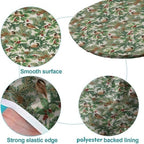 A Winter's Day Fabric Collection - Winter Chickadees White Print Oval Table Cloths Waterproof & Stain Resistant Elastic for Dining Camping Indoor and Outdoor Fits for 42" x 60" Oval Table - Image 5