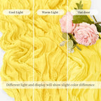 20 Pack Lemon Yellow 17 x 108 Inch Cheesecloth Table Runner - Boho Gauze Sheer Fabric for Wedding Baby Shower Party Home Decor - Image 6
