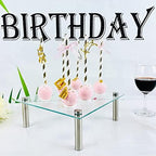 3 Pack Tempered Glass Cake Stands Set, 8 10 13 Inch Square Dessert Display - Image 6
