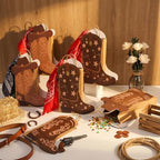 Tinlade 24 Sets Western Cowboy Boots Gift Paper Bags with Paisley Bandanas Western Party Decorations Wild West Kraft Gift Bag Rodeo Cowgirl Boot Hat Goodie Bag for Bachelorette Last Rodeo Party - Image 4