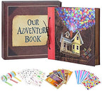 Scrapbook Photo Album, Our Adventure Scrap Book, 12 Inches by Inches Embossed Words Hard Cover Movie Up Travel Scrapbook for Anniversary, Wedding, Travelling, Baby Shower, etc (Scrapbook-Balloon) by AMAOGE