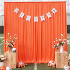 50 ft x 10 ft Wrinkle Free Orange Backdrop Curtain for Parties, 10 Panels 10ft Polyester Orange Photo Backdrop Drapes for Graduation Birthday Wedding Party Stage Curtains - Image 6
