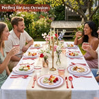 DaYammi 350PCS Red Plastic Dinnerware Set for 50 Guests - Image 6
