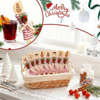 12 Sets Christmas Wooden Spoons Bridal Shower Favors Baby Shower Kitchen Utensils Set Wooden Spoons Waffle Towel and Christmas Tags Prizes for Xmas Party House Kitchen Supplies - Image 6