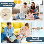 Baby Gift Set Baby Shower Gifts Basket for Newborns New Born Baby Boy Gift Set Blue Baby Gift Basket with Baby Rattle Muslin Towel Security Blanket Gender Reveal Gifts for Baby Girls Boys - Image 5