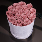 Prifroti 17 Flowers in a Luxury Suede Box, Birthday Gifts for Women, Preserved Flowers, Mothers Day Roses Gift for Mom, Dusty Rose - Image 6