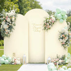 Green Beige Arch Backdrop Covers Set of 3 Wedding Arch Covers Stretchy Backdrop Baby Shower Birthday Party Arches Cover 6FT 6.6FT 7.2FT Arch Stand Cover Spandex Bridal Shower Decoration - Image 7