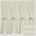 10 Panels Beige Backdrop Curtain for Wedding Parties Wrinkle Free Beige Photo Curtains Backdrop Drapes Fabric Decoration for Baby Shower Photography 50ft(W) x 10ft(H) by Tao-GePartyDecorations