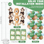 Lenwen 6 Sets Baby Letter Boxes Baby Shower Decor, Bear, Brown - Image 2
