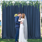 30x10ft Navy Blue Backdrop Curtain for Wedding Parties Wrinkle Free Fabric Navy Blue Drapes Backdrop Decoration for Baby Shower Birthday Photography Decoration 6 Panels, 5ft x 10ft - Image 2