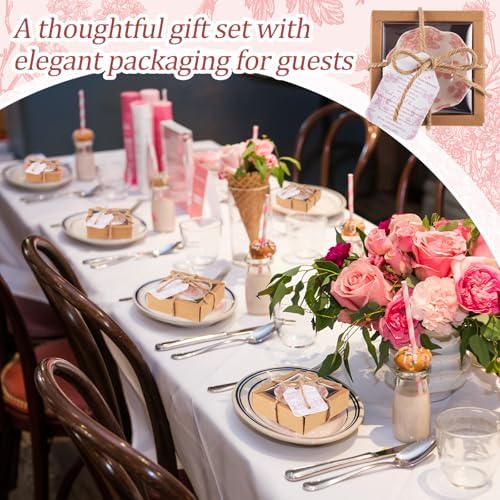Teenyyou 50 Sets Wedding Favors for Guests Small Ceramic Bowl Bulk Gift Set - Image 4
