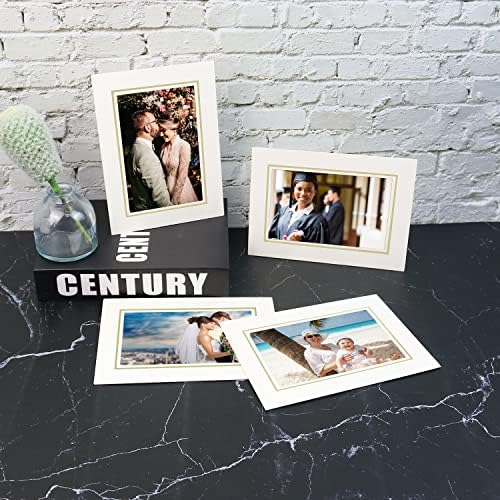 Golden State Art, Paper Picture Frames, 4X6, Ivory Gold Lining, 50 Pack - Image 6