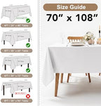 Fitable 6 Pack Burgundy Tablecloths 70x108 Inch for 6 Foot Rectangle Tables - Image 5