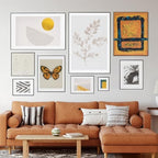 FLYJOE 12x12 Frame - Metal Square Picture Frame With Plexiglass 12x12 Frame With Mat for 8x8 Minimalist Modern Poster Frame Hanging Hardware Included (Black, 3Pcs) - Image 6