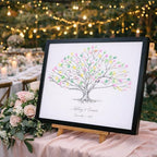 Guestbook Tree, Low Oak Thumbprint Alternative Guest Book Wedding, Family Reunions (Guestbook Sizes: 13" x 19" to 24" x 36") - Image 3