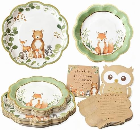 Kate Aspen Woodland Baby Shower Decorations & Woodland Animal Advice Cards For Baby Shower Game by KateAspen
