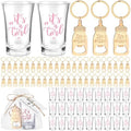 Vesici 50 Set It's a Girl Baby Shower Favors Acrylic Shot Glasses Gold Bottle Opener Keychains Thank You Tags and Bags for Baby Shower Party Gender Reveal Party Guests Return Gift (it's a Girl) by Vesici