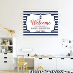 Andaz Press Personalized Large Canvas Baby Shower Welcome Sign, 16 x 20 Inches, Nautical Baby, Guestbook Alternative, Custom Baby Shower Sign, for Nautical Baby Shower, Baby Sprinkle Theme - Image 4