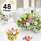 Honeydak 48 Pieces Gold Refillable Crown Candy Boxes with Dome Lid - Image 3
