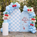 Mindsoft 2 Pcs Ready to Pop Arch Cover Backdrop, Blue by Mindsoft