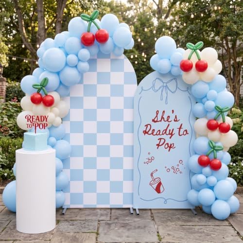 Mindsoft 2 Pcs Ready to Pop Arch Cover Backdrop, Blue by Mindsoft