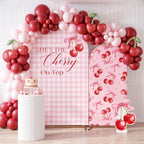 Mindsoft 2 Pcs Cherry on Top Arch Backdrop Cover, Pink by Mindsoft