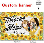 Custom Sunflower Welcome Home Banner - Military Homecoming, Yard Sign, Party Supplies (6x9ft) - Image 2