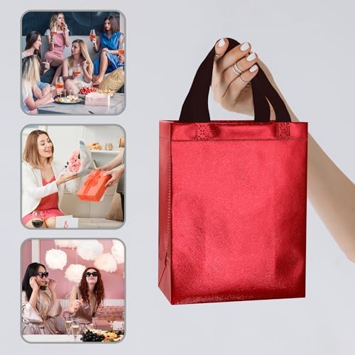BLEWINDZ 100 Medium Reusable Gift Bags with Handles - Ideal Party Favors & Shopping Bags (10 Colors) - Image 4