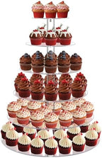 6 Tier Large Cupcake Stand, Tiered Acrylic Cupcake Holder for 80 Cupcakes by RLHDIS