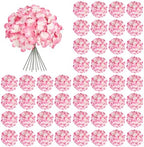 Auihiay 64Pcs Hydrangea Artificial Flowers Bulk, Faux Hydrangeas Heads by Auihiay