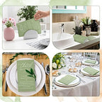 Crtiin 200 Pcs Sage Green Thank You Wedding Napkin Disposable Napkin Paper - Image 7