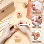 138 Pcs Baby Shower Blocks to Decorate, Wooden Blocks for Baby Shower, Decorate A Block Baby Showers, Wood Box with 52 Wooden Block 36 Paint Markers 1 Game Sign 48 Stencil Templates - Image 4