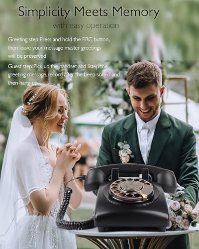 Audio Guest Book Wedding Phone, Retro Audio Guestbook (Black) - Image 4