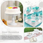 Set of 9 Cake Stands Metal Cupcake Stand Set Multiple Styles Candy Fruit Display Tower Dessert Plate Cake Serving Tray for Birthday Party Wedding Anniversary Baby Shower Engagement (White) - Image 5