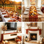 BLUETOP 10 Pack Terracotta Cheesecloth Table Runners 35x120 Inch, 10FT Rustic Burnt Orange Cheese Cloth Table Runner for Wedding Bridal Shower Baby Shower Birthday Holiday Decor - Image 4